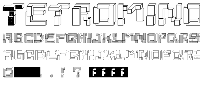 Tetrominoes Regular font